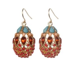 KTcollection NYC Red Fabergé Egg Earrings {NWOT}